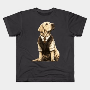 Regal Retriever: A Labrador in Formal Clothing Kids T-Shirt